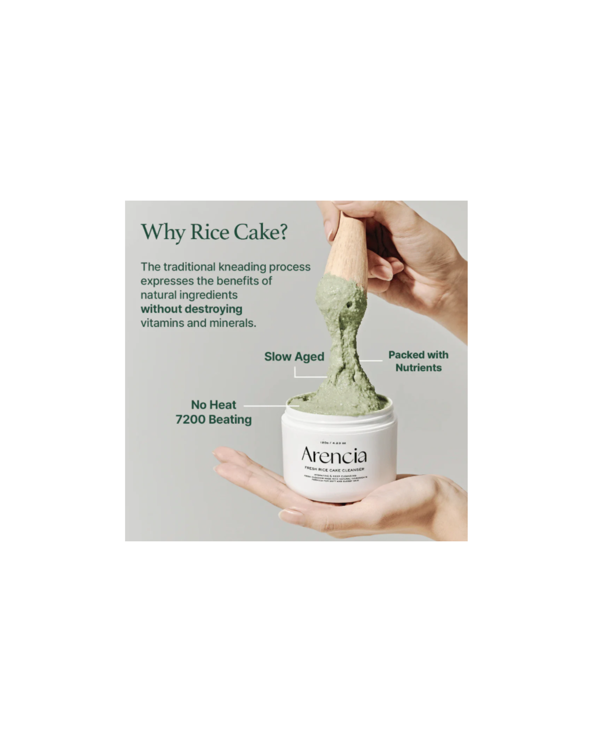 Fresh Green Rice Mochi Cleanser produktförpackning med ingredienser
