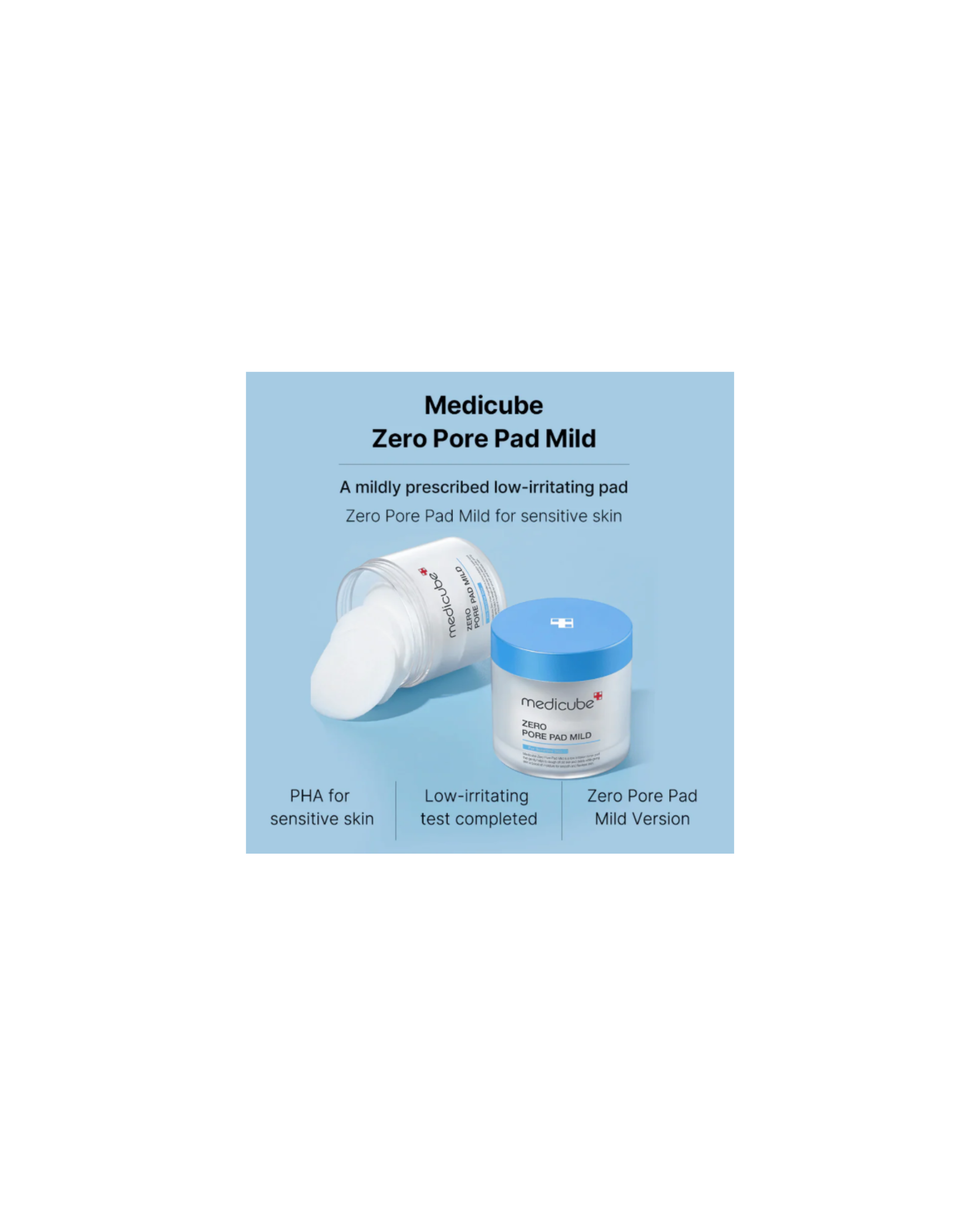 Zero Pore Pad Mild produktförpackning med 70 toner pads