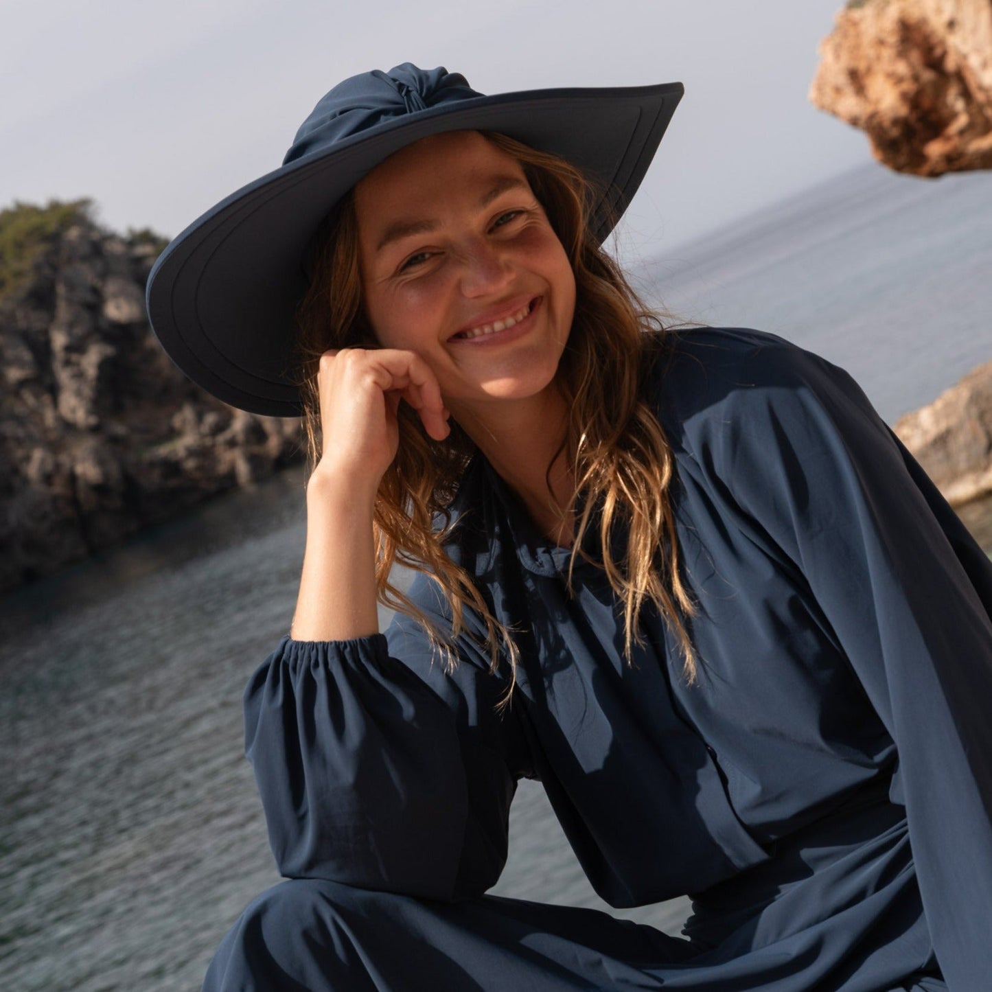 Bahamas UV-solhatt Navy Blue