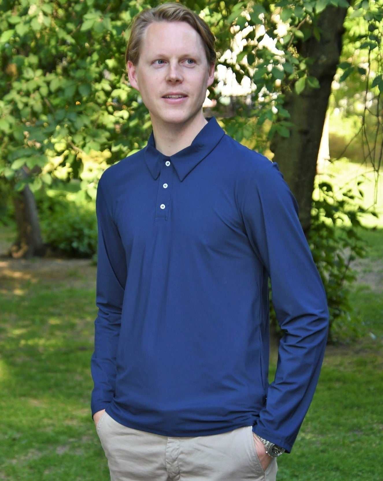Palma UV-pikétröja Mörkblå